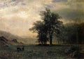 Bierstadt Albert Deer In A Landscape A4 Photo Print