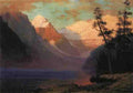Bierstadt Albert Evening Glow Lake Louise A4 Photo Print