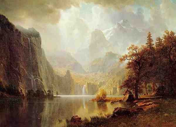 Bierstadt Albert In The Mountains A4 Photo Print