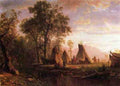 Bierstadt Albert Indian Encampment Late Afternoon A4 Photo Print