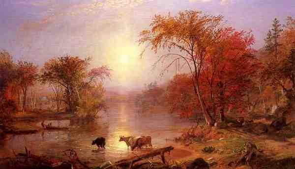 Bierstadt Albert Indian Summer Hudson River A4 Photo Print
