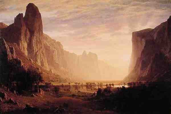Bierstadt Albert Looking Down Yosemite Valley A4 Photo Print