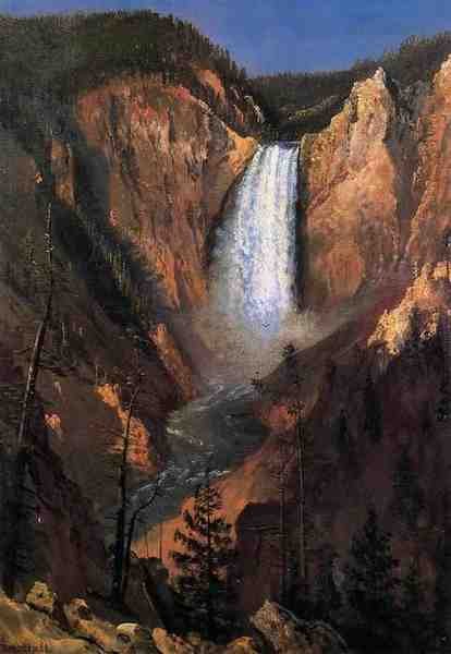 Bierstadt Albert Lower Yellowstone Falls A4 Photo Print