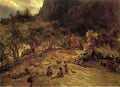 Bierstadt Albert Mariposa Indian Encampment Yosemite Valley California A4 Photo Print