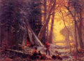 Bierstadt Albert Moose Hunters 5 Camp A4 Photo Print