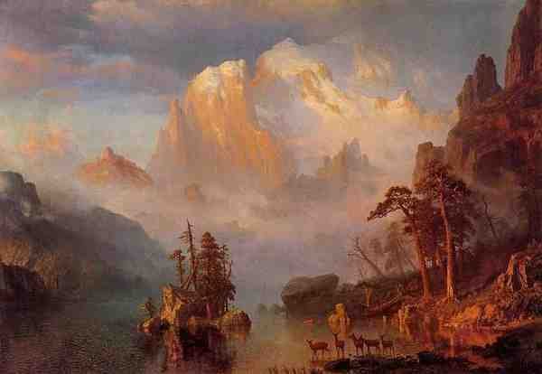 Bierstadt Albert Rocky Mountains A4 Photo Print