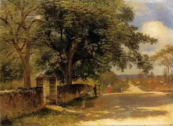 Bierstadt Albert Street In Nassau A4 Photo Print