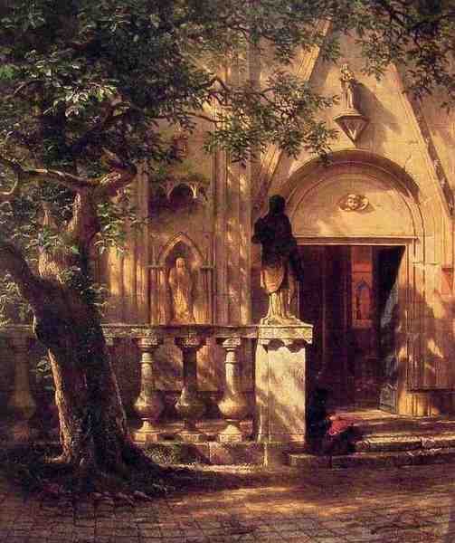 Bierstadt Albert Sunlight And Shadow A4 Photo Print