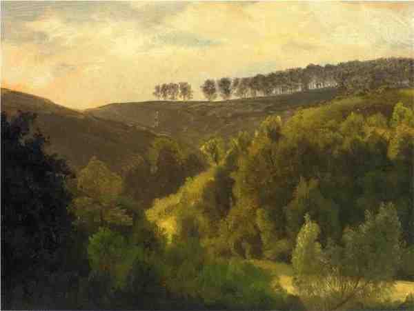 Bierstadt Albert Sunrise Over Forest And Grove A4 Photo Print