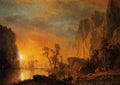 Bierstadt Albert Sunset In The Rockies A4 Photo Print