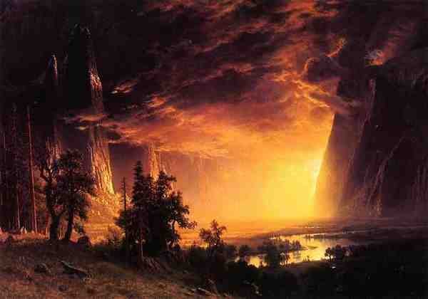 Bierstadt Albert Sunset In The Yosemite Valley A4 Photo Print