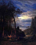 Bierstadt Albert The Campfire A4 Photo Print