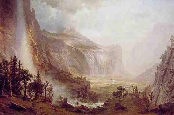Bierstadt Albert The Domes Of The Yosemite A4 Photo Print