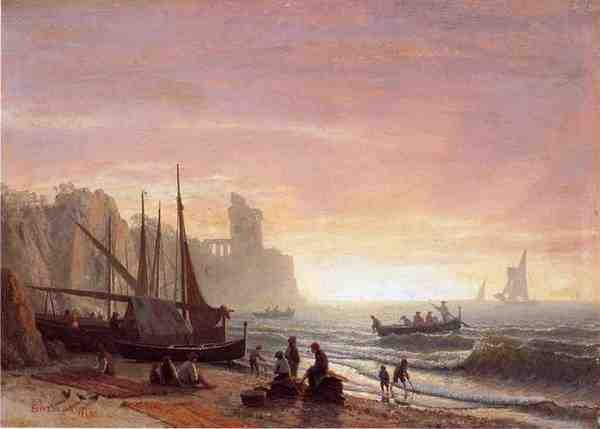 Bierstadt Albert The Fishing Fleet A4 Photo Print