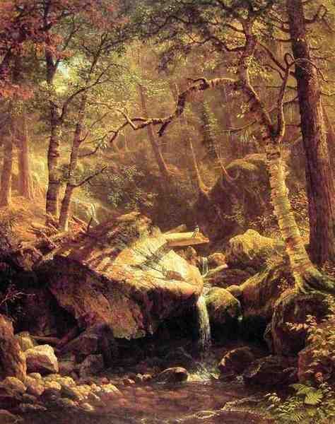Bierstadt Albert The Mountain Brook A4 Photo Print