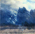 Bierstadt Albert Yosemite Valley Twin Peaks A4 Photo Print