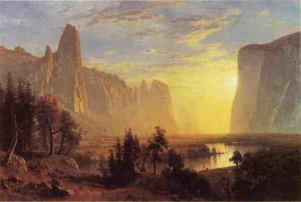 Bierstadt Albert Yosemite Valley Yellowstone Park A4 Photo Print