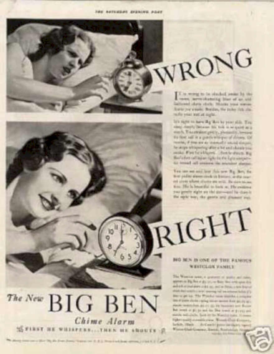 Big Ben Alarms Vintage Retro Advert Ads A4 Photo Print