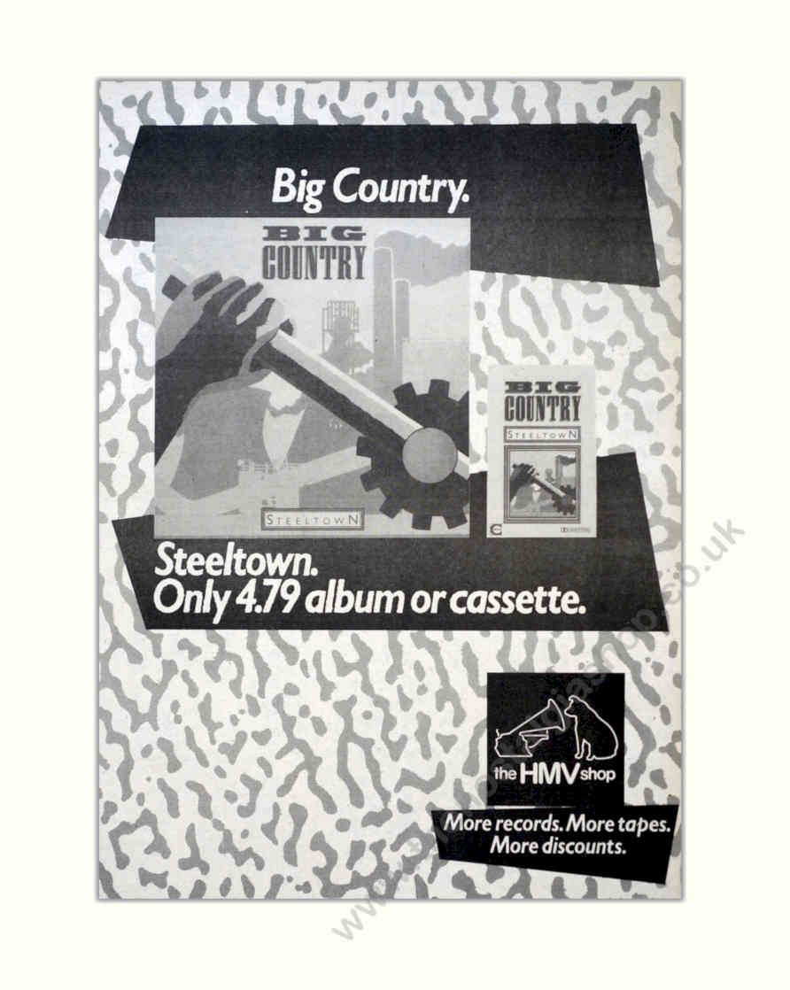 Big Country Steeltown Vintage Retro Advert Poster A4 Photo Print