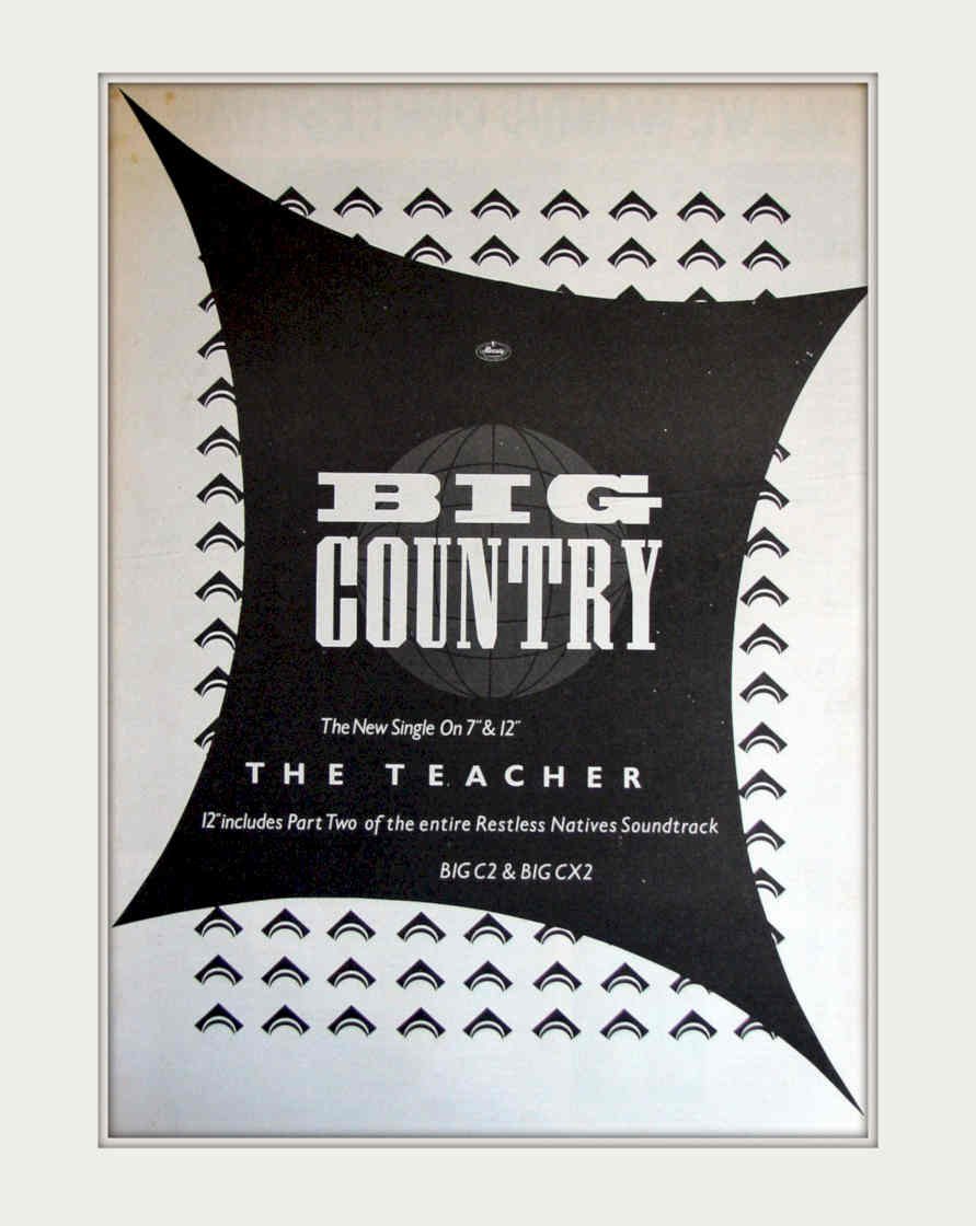 Big Country Teacher Vintage Retro Advert Poster A4 Photo Print