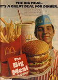 Big Meal Mac Vintage Retro Advert Ads A4 Photo Print