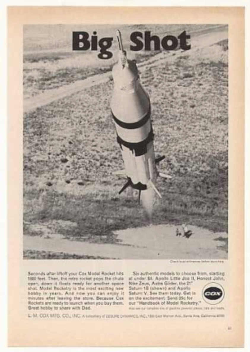 Big Shot Rocket Vintage Retro Advert Ads A4 Photo Print