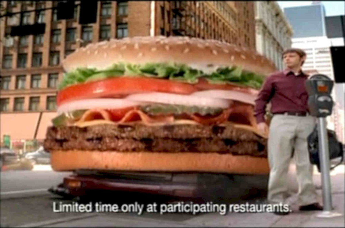 Biggie Burger Mcdonalds Vintage Retro Advert Poster A4 Photo Print