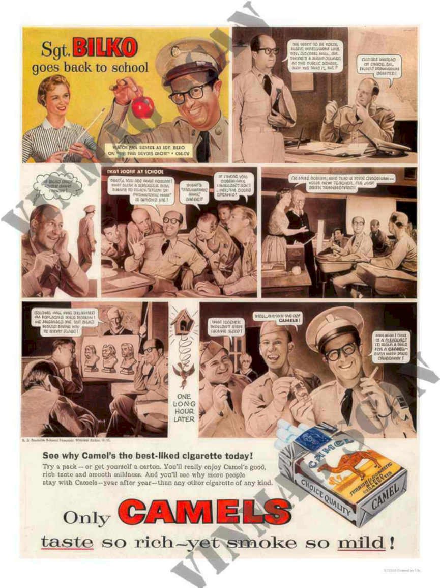 Bilko Camel School Vintage Retro Advert Ads A4 Photo Print