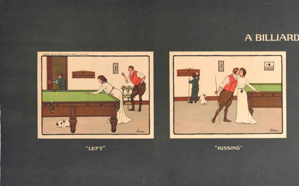 Billiard Players Dog Vintage Retro Advert Poster A4 Photo Print