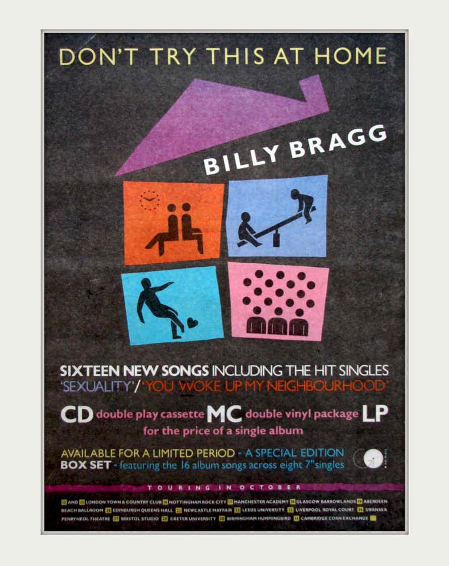 Billy Bragg Don Vintage Retro Advert Poster A4 Photo Print