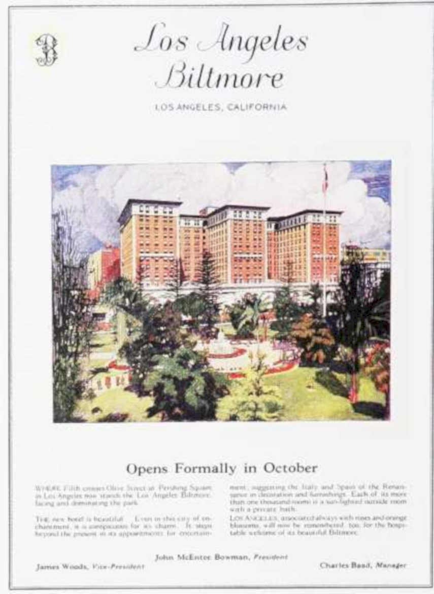 Biltmore Hotel October Vintage Retro Advert Ads A4 Photo Print