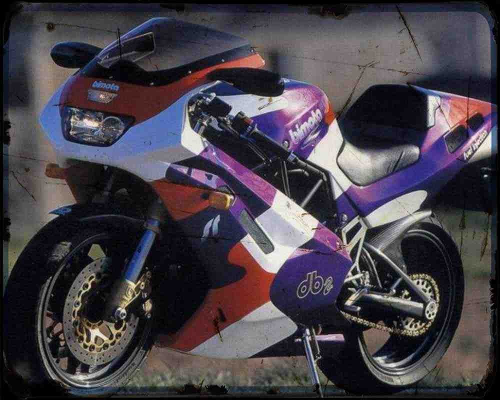Bimota Db2 Sr 3 Motorbike Vintage Aged A4 Photo Print