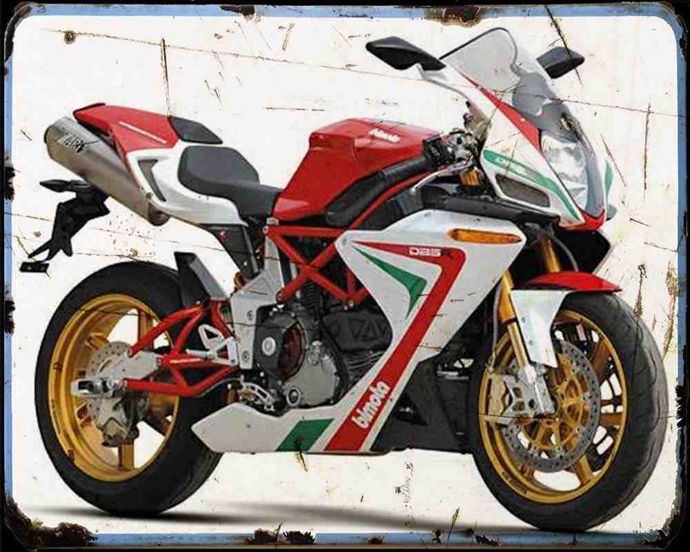 Bimota Db5R 07 Motorbike Vintage Aged A4 Photo Print