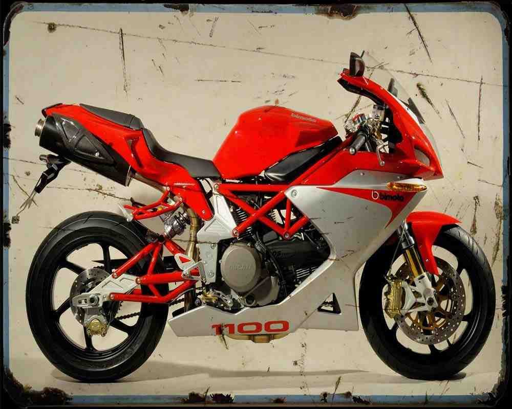 Bimota Db5S 11 A4 Photo Print Motorbike Vintage Aged