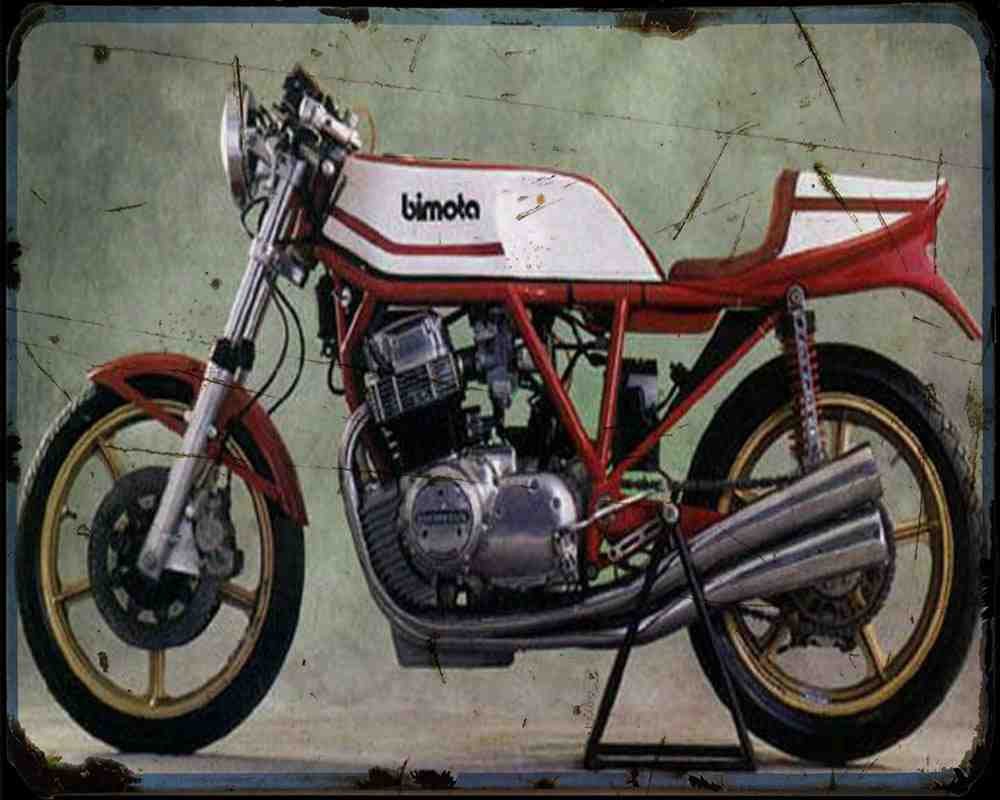 Bimota Hb1 1 A4 Photo Print Motorbike Vintage Aged