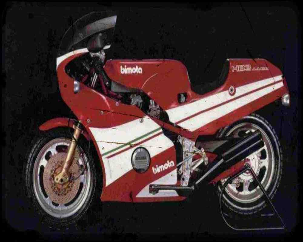 Bimota Hb3 S 83 A4 Photo Print Motorbike Vintage Aged