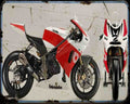 Bimota Hb4 A4 Photo Print Motorbike Vintage Aged