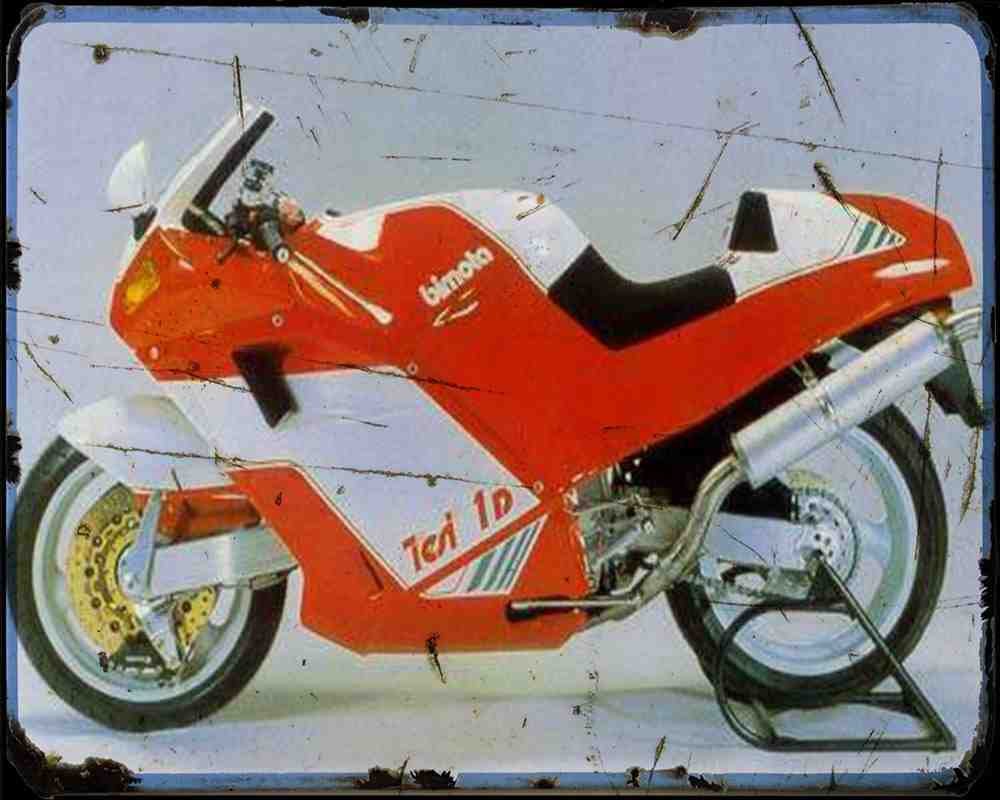 Bimota Tesi 1D851 90 2 A4 Photo Print Motorbike Vintage Aged