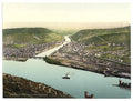 Bingen and the bridge II the Rhine Vintage A4 Photo Print