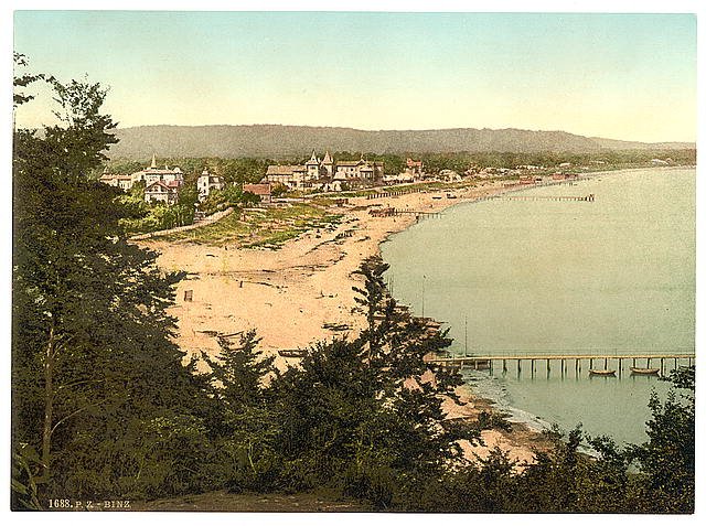 Binz from Utkik Isle of Rugen Vintage A4 Photo Print