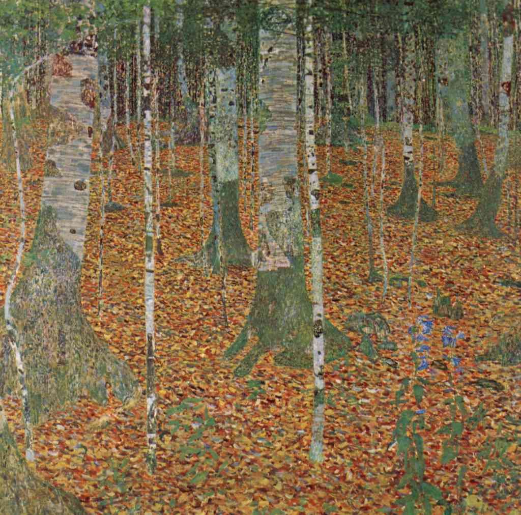 Birch Forest Klimt A4 Photo Print