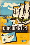 Birchington Coast Scene Vintage Retro Advert Poster A4 Photo Print