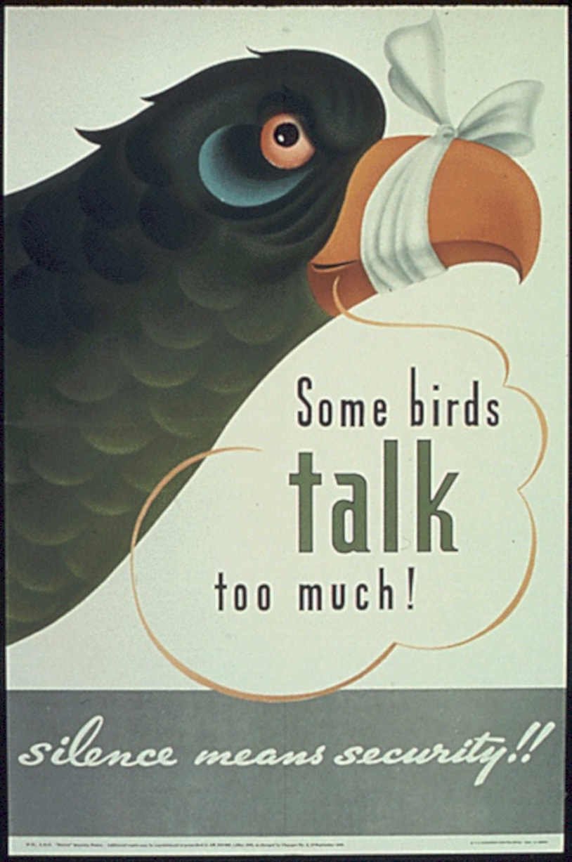 Bird Silence Security Vintage Retro Advert Poster A4 Photo Print