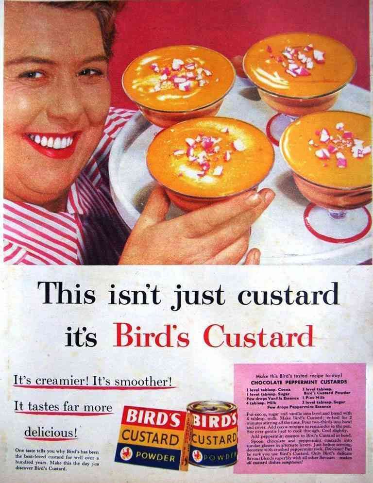 Birds Custard 1950S advert A4 Photo Print