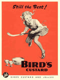 Birds Custard And Jellies Hockey Girl 1940S advert A4 Photo Print