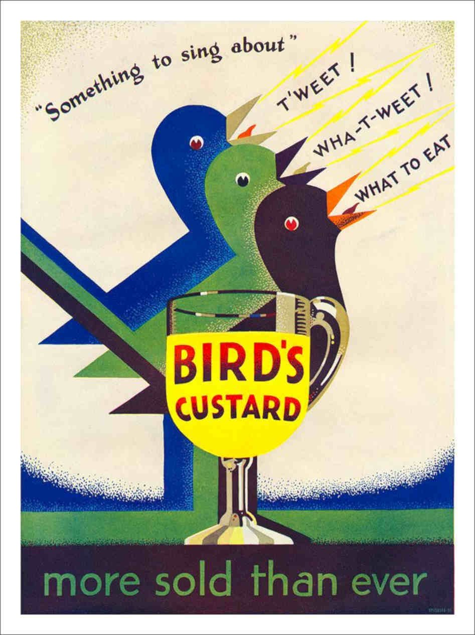 Birds Custard Art Deco 1931 Vintage Retro Advert Poster A4 Photo Print