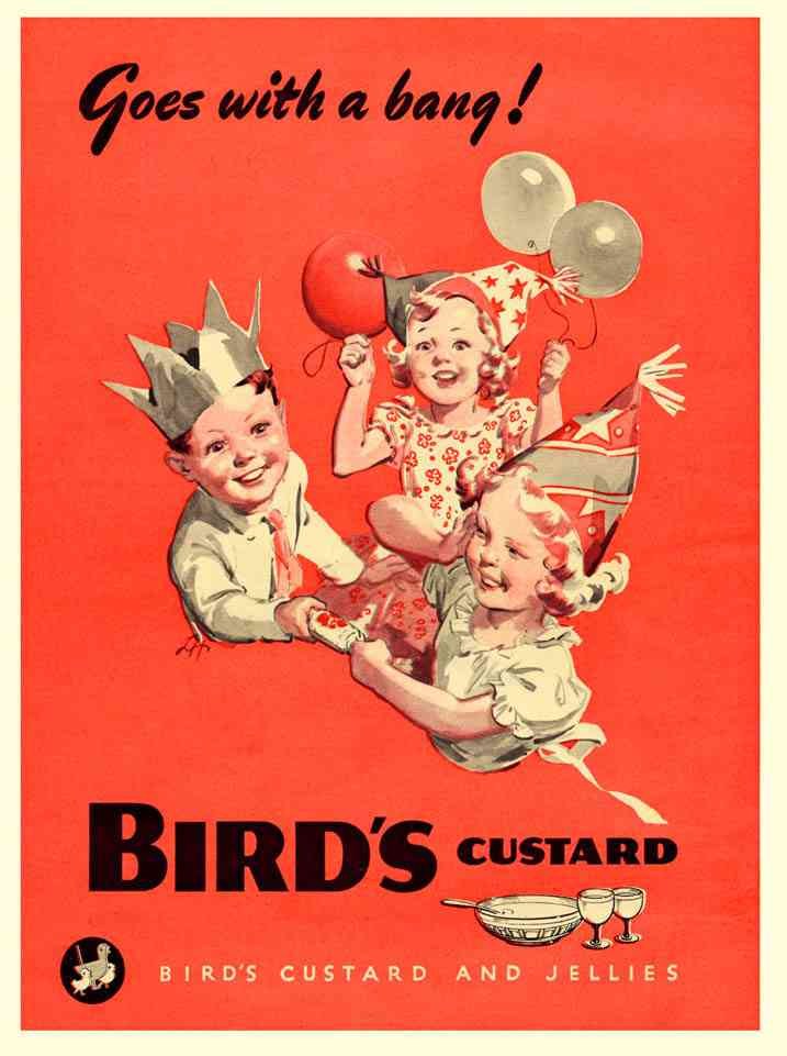 Birds Custard Childrens Party Vintage 1950S advert A4 Photo Print