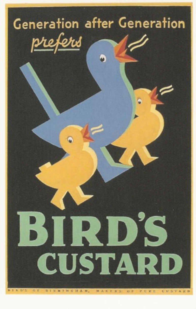 Birds Custard Duck Vintage Retro Advert Ads A4 Photo Print