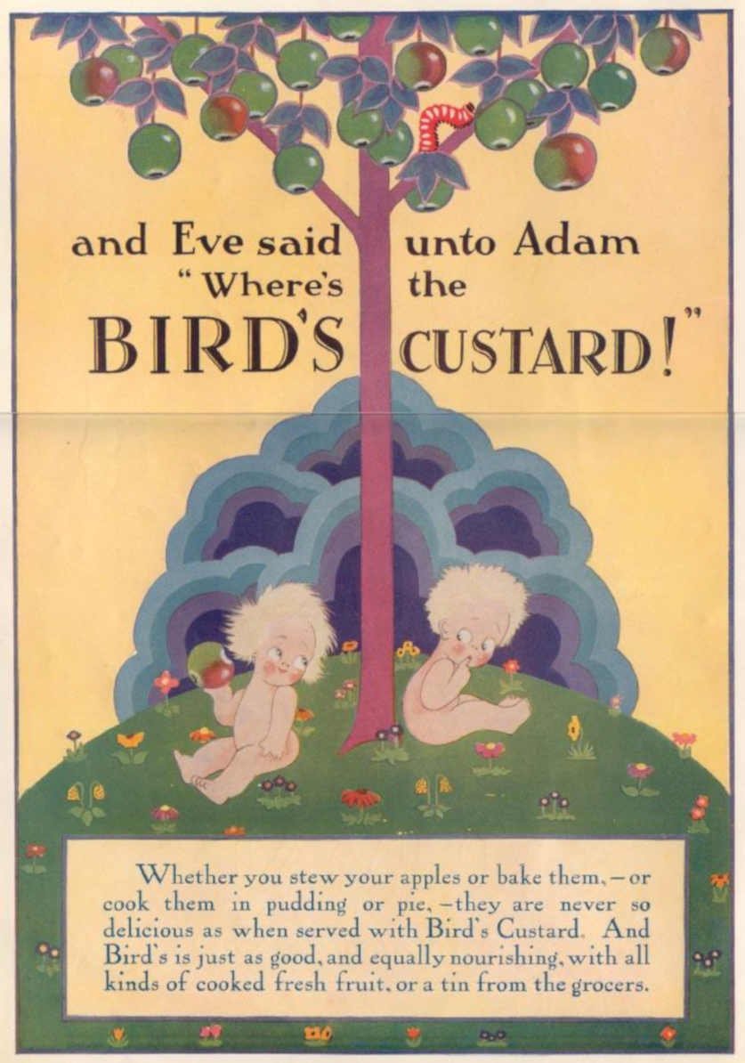 Birds Custard Eve 2 Vintage Retro Advert Ads A4 Photo Print