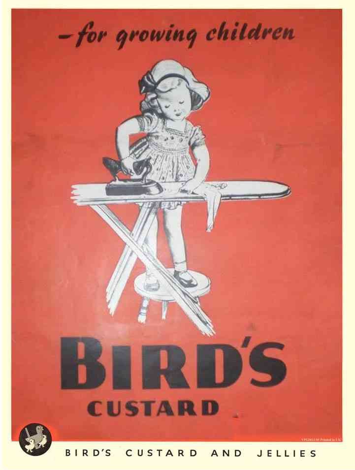 Birds Custard For Growing Children 1940S advert A4 Photo Print